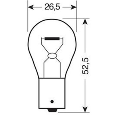 P21W 12V 21W Ba15S Μονοπολικό Κόκκινο Dyed-Glass 2τμχ Lampa L5805.8