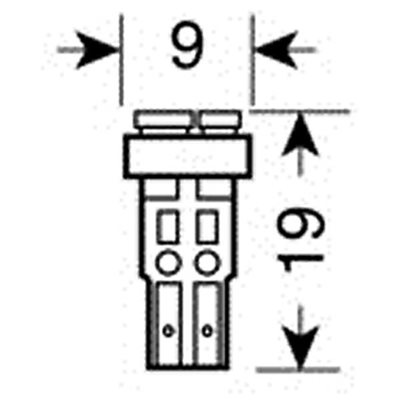 T5 12V Λευκό 3SMDx1Chips Hyper-Led2 Lampa 5845.2-LM 2τμχ