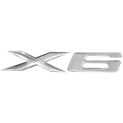 X6 (bmw) Αυτοκολλητο Σημα Πορτ Μπαγκαζ 17x2,9cm Χρωμιο Με Επικαλυψη Εποξ. Ρυτινης 1τεμ.
