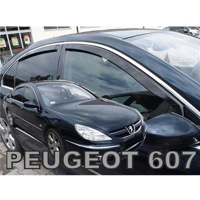 Heko Peugeot 607 Sedan 4d 1999-2010 Σετ Ανεμοθραυστες Αυτοκινητου Απο Ευκαμπτο Φιμε Πλαστικο Heko - 4 Τεμ. ΑΝΕΜ.SET26161