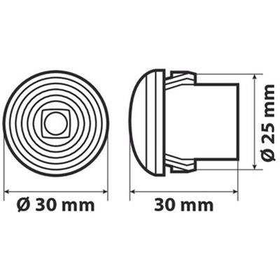 Lampa Φως Φορτηγου Φ30mm 1led 24v Λευκο L9838.8