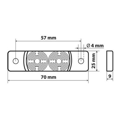 Lampa Φώτα Θέσης 2 Led 24v Λευκά L9700.0