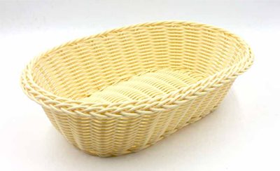 Καλάθι Οβάλ Rattan 24x16cm Μπεζ Home&Style 7351111-120