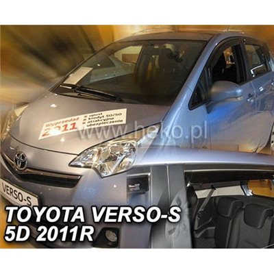 Heko Toyota Verso S 5d 2011+ Σετ Ανεμοθραυστες Αυτοκινητου Απο Ευκαμπτο Φιμε Πλαστικο Heko - 4 Τεμ. ΑΝΕΜ.SET29624