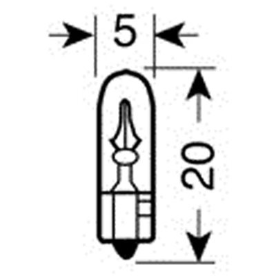 Λαμπάκια Ψειρες Τ5 12V/1.2W W2X4.6D Μπλε Lampa 5835.5-LM 2τμχ