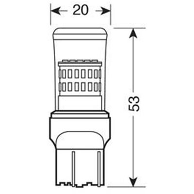 W21/5W 12V Mega-Led48 6.500K 370lm W3X16Q Διάθλασης Καρφωτό-Διπλής Πολικότητας 1τμχ Lampa L5793.8