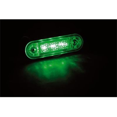 Lampa Φως Ογκου Φορτηγου 24v 3led 80x22mm Πρασινο 1τεμ. L9700.2