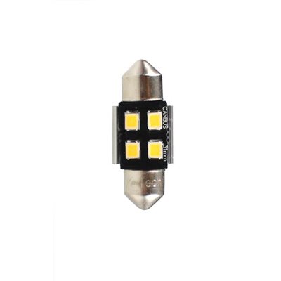 Λαμπάκια Πλαφονιέρας C5W/C10W 12V Sv8.5 0,5W 31mm 4xSMD2835 Led Can-Bus Λευκό 2τμχ M-Tech LB345W/MT