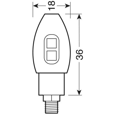 Lampa Φλας Μοτο Volt Ασημι 12v Smd Led 36x18mm 2τεμ. 9050.5-LM