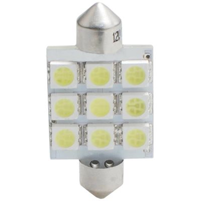 Λαμπάκι Πλαφονιέρας C5W/C10W 12V 1,44W Sv8,5 41mm Premium Led 9xSMD5050 Λευκό 1τμχ M-Tech L059W/MT