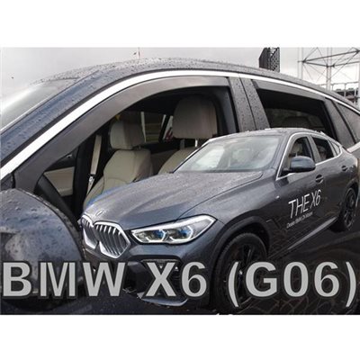 Heko Bmw X6 G06 5d 2019+ Σετ Ανεμοθραυστες Αυτοκινητου Απο Ευκαμπτο Φιμε Πλαστικο Heko - 4 Τεμ. ΑΝΕΜ.SET11191