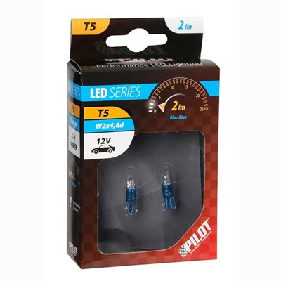 Σετ Λαμπάκια με Led T5 W2x4.6D Καρφί Μπλε Lampa L5841.2 2τμχ