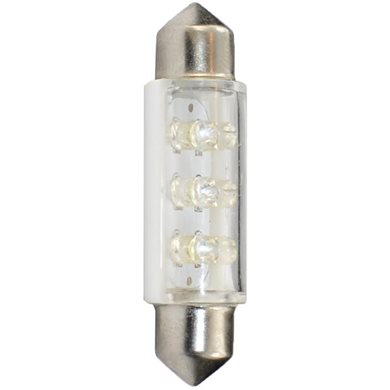 Λαμπάκι Πλαφονιέρας C5W 24V 0,24W Sv8,5 41mm Led 6xFlux 3mm Λευκό 1τμχ M-Tech L946W/MT