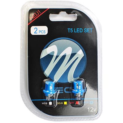 Bax 12V B8,5D 0,2W Led 1xFlux 5mm Μπλε 2τμχ M-Tech LB004B/MT