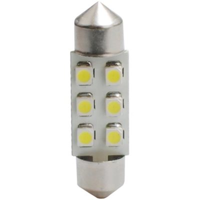 Λαμπάκι Πλαφονιέρας C5W 24V 0,24W Sv8,5 36mm Led 6xSMD3528 Λευκό 1τμχ M-Tech L928W/MT