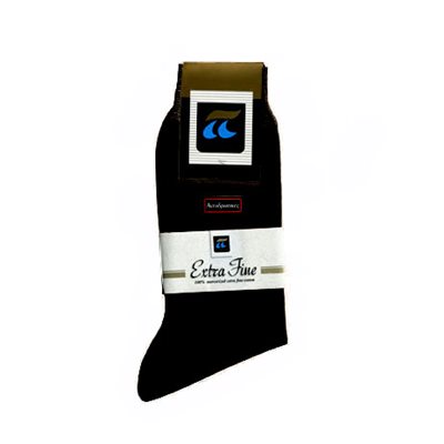 Ανδρικές Κάλτσες Πουρνάρα 150 100% Βαμβακερές Μαύρο Χρώμα, Μέγεθος 45