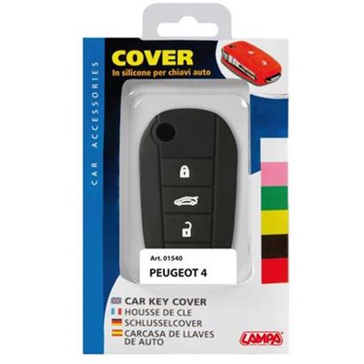 Lampa Peugeot Type-4 Καλυμμα Κλειδιων Σιλικονης Μαυρο Χρωμα 1τεμ. L0154.0