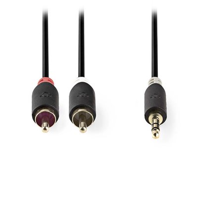 Καλώδιο 2x RCA Αρσενικό - 3.5mm Stereo Αρσενικό 3m Nedis CABW22200AT30