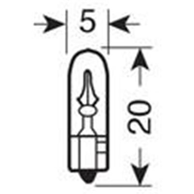 T5 12V 2W W2X4,6D Καρφωτό - Ακάλυκο Standard Line Αλογόνου 2τμχ Lampa L5809.4