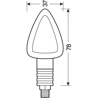 Lampa Φλας Μηχανης Focal 12v 21w (78x37mm) Μαυρα -2 Τεμ. 9006.5-LM