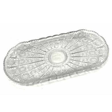 Πιατέλα Γυάλινη Οβάλ Αστέρι Home&Style 73570054