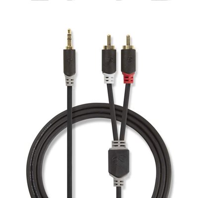 Καλώδιο 2x RCA Αρσενικό - 3.5mm Stereo Αρσενικό 3m Nedis CABW22200AT30