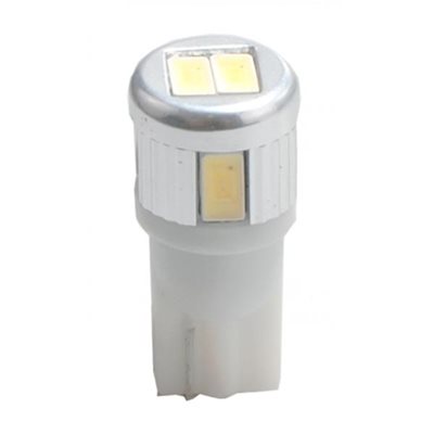 W5W 12V T10 W2.1x9.5D Led 6xSMD5730 Λευκό Καρφωτό Ακάλυκο 2τμχ M-Tech LB093W/MT