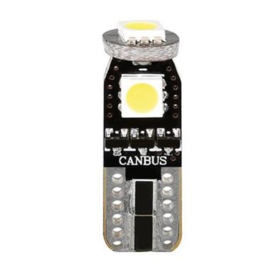 T10 12v W2,1x9,5d Hyper-led9 Λευκο Διαθλαση Can-bus (τριπλοεστιακο-καταλληλο Fiat+alfa+lancia) 2τεμ.