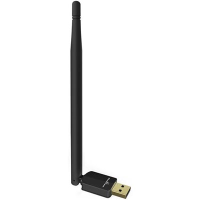 Powertech Wireless USB Adapter, 150Mbps, 2.4GHz, 5dBi, MT7601 (PT-695)