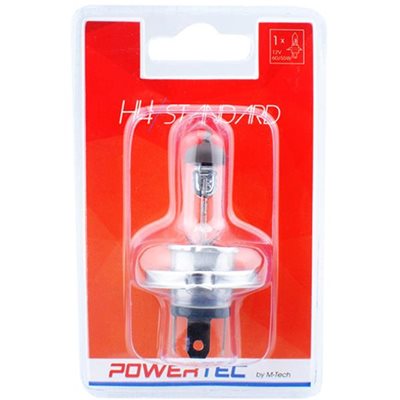 H4 12V 60/55W P43T Powertec Standard Αλογόνου 1τμχ M-Tech PTZ4-01B/MT