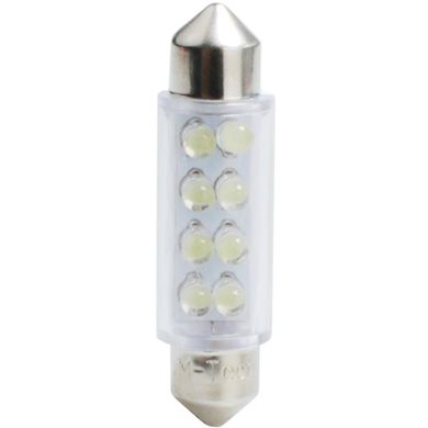 Λαμπάκι Πλαφονιέρας C5W 24V 0,24W Sv8,5 41mm Led 8xFlux 3mm Λευκό 1τμχ M-Tech L924W/MT