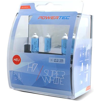 H7 12V 55W Px26D Powerteck Superwhite 2τμχ M-Tech PTZSW7-DUO/MT