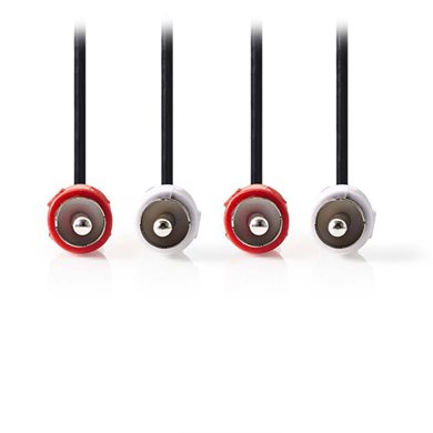 Καλώδιο ήχου 2x RCA Αρσενικό - 2x RCA Αρσενικό 1.5m Nedis CAGT24200BK15