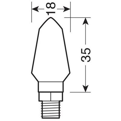 Lampa Φλας Μοτο Micro Μαυρα 12v Smd Led 35x18mm 2τεμ. 9047.5-LM
