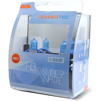 H3 12V 55W Pk22S Powerteck Superwhite 2τμχ M-Tech PTZSW3-DUO/MT