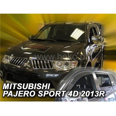 Heko Mitsubishi Pajero Sport 5d 2013-2018 Σετ Ανεμοθραυστες Αυτοκινητου Απο Ευκαμπτο Φιμε Πλαστικο Heko - 4 Τεμ. ΑΝΕΜ.SET23370