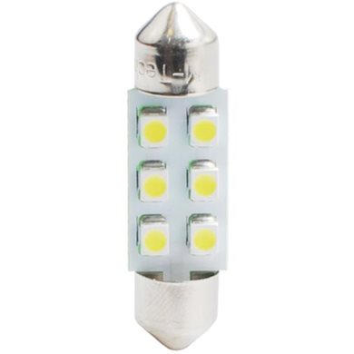 Λαμπάκι Πλαφονιέρας C5W/C10W 12V 0,48W Sv8,5 36mm Led 6xSMD3528 Κίτρινο 1τμχ M-Tech L028Y/MT