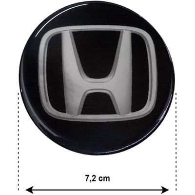 Race Axion Honda Αυτοκολλητα Σηματα Ζαντων 7,2 Cm Μαυρa Με Επικαλυψη Σμαλτου - 4 Τεμ. ΑΥΤ.17108