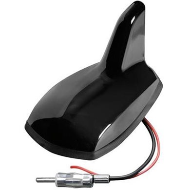 Κεραία Καρχαρίας Aero-Fin 7 12V Μαύρη Am/Fm με Ενισχυτή Σήματος 68x116x66mm Lampa L4063.3