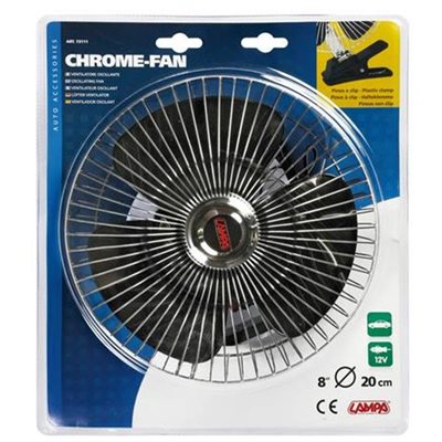 Ανεμιστήρας Chrome Fan 12V 16W με Φις Αναπτήρα Lampa L7311.1